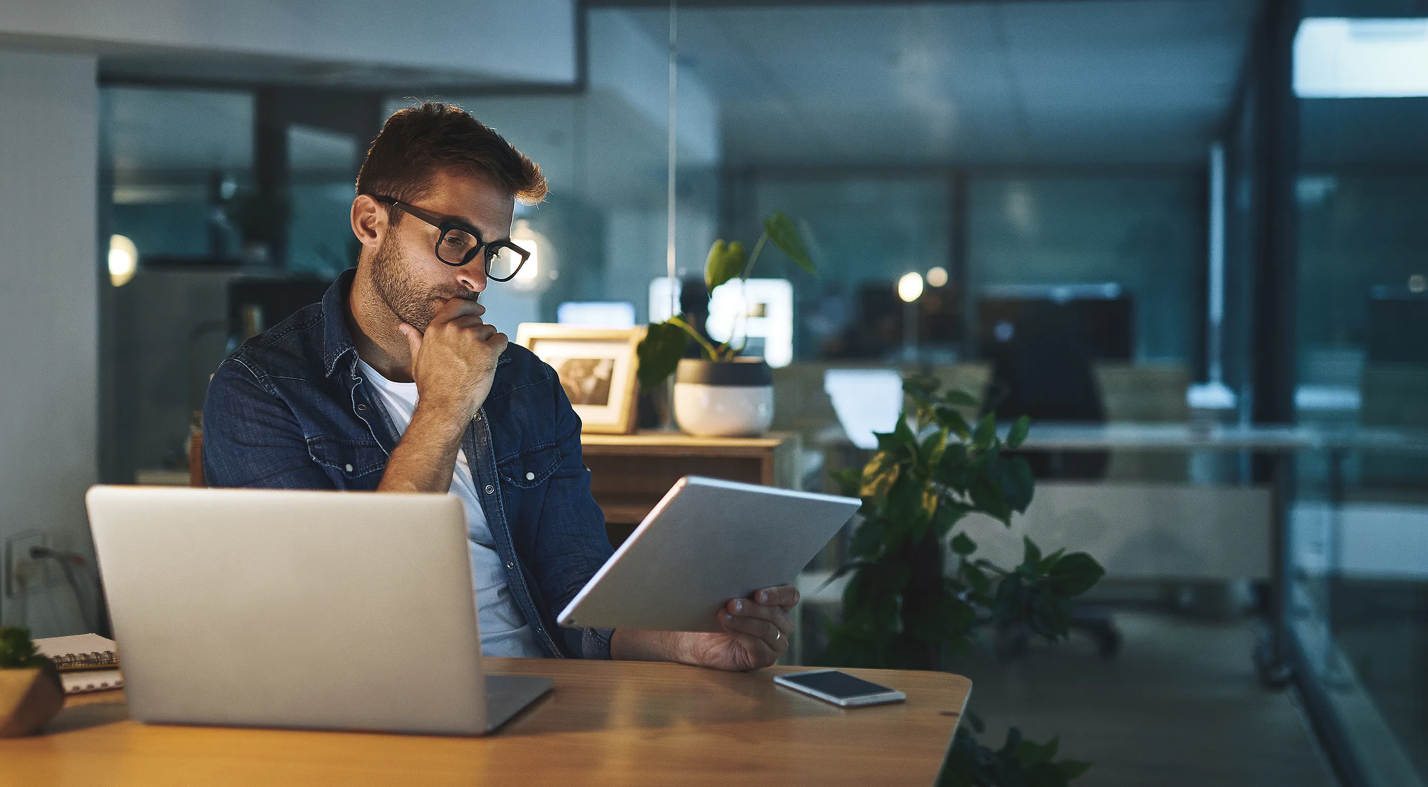 Person working with analytics